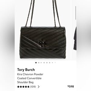 Tory Burch Kira Chevron Powder Coated Convertible Bag